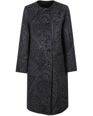 Etro Reversible Paisley-Print Coat - Blue