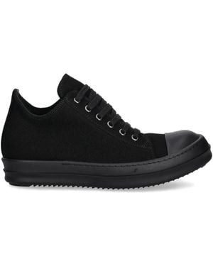 Rick Owens Low Sneaks Lace-Up Trainers - Black