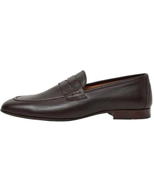 Hackett Regal Saddle Leather Loafers - White