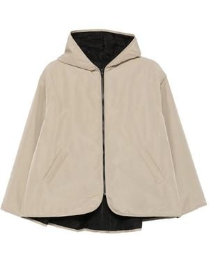 Cape Concept Hooded Zip-Front Jacket - Natural