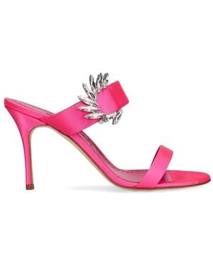 Manolo Blahnik Decorative-Detail Sandals - Pink
