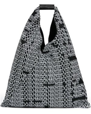 MM6 by Maison Margiela Japanese Logo-Print Handbag - Black
