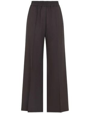 Brunello Cucinelli Elasticated-Waist Pressed-Crease Pants - Gray