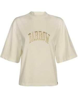 Barrow T-Shirt mit Teddy-Stickerei - Weiß