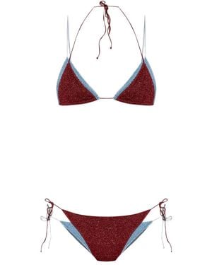 Oséree Bikini Con Glitter - Rosso