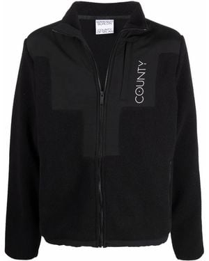 Marcelo Burlon ジップアップ ライトジャケット - ブラック