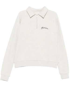 flâneur Zip-Fastening Sweatshirt - White