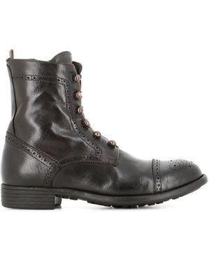 Officine Creative Lace-Up Leather Boots - Brown