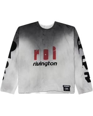 RRR123 Amor Roi Enemy Gradient-Effect Logo-Print T-Shirt - Black
