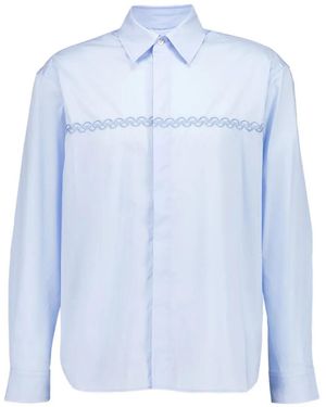 Commas Camisa Con Detalles Bordados - Azul