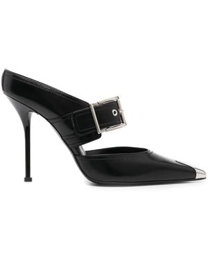 McQueen High Heel Mule - Black