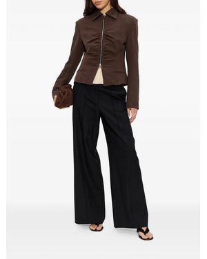 IRO Ruched Zip-Up Jacket - Black