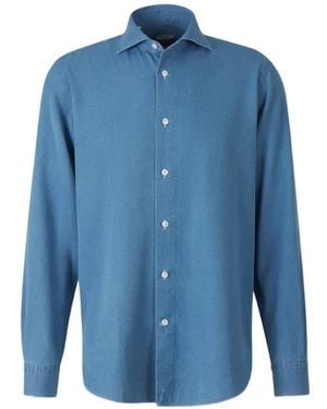 Vincenzo Di Ruggiero Button-Down Long-Sleeve Shirt - Blue