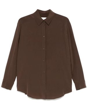 Matteau Camisa De Seda - Marrón