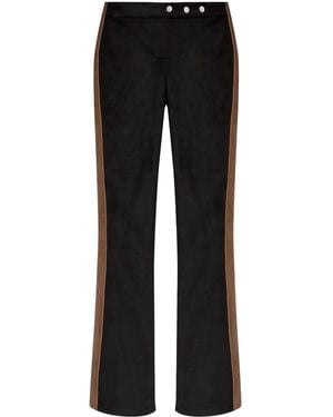 MISBHV Stripe-Detail Flared Pants - Black