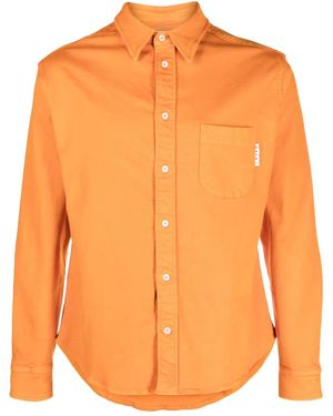 Marni Shirt In Stretch Cotton - Orange