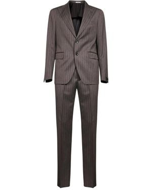 Tagliatore Pinstripe Two-Button Suit - Grey