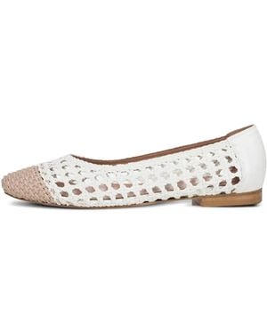 Poche Paris Reine Woven Leather Pumps - White