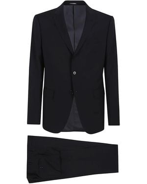 Emporio Armani Wool Single-Breasted Suit - Blue