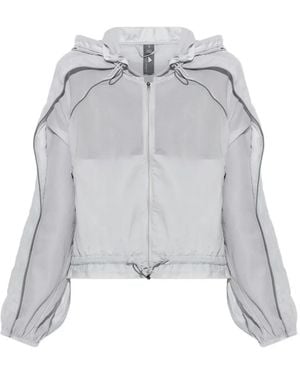 adidas By Stella McCartney Hooded Piped Jacket - Gray