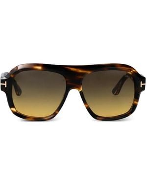 Tom Ford Round-Frame Sunglasses - Brown