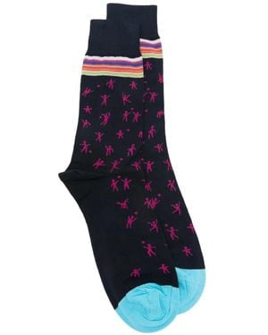 Paul Smith Nathan Games Pattern Socks - Blue