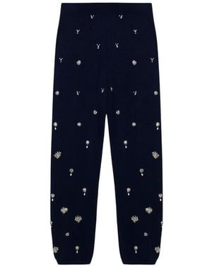 Jonathan Simkhai Kandace Crystal-Embellished Trousers - Blue