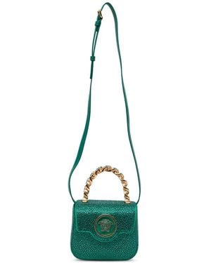 Versace Umhängetasche Mit Kettendetail - Blau
