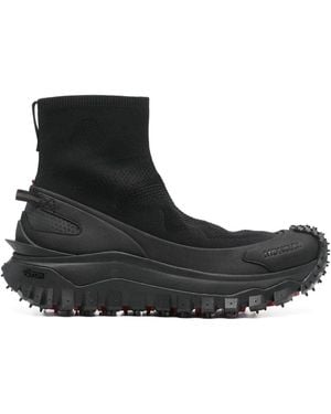 Moncler Knitted Sock-Style Trainers - Black