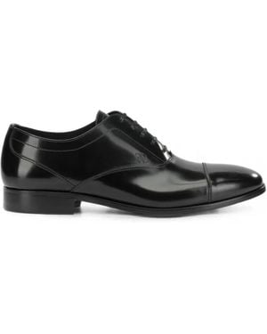 Fabi Cap-Toe Lace-Up Oxford Shoes - Black