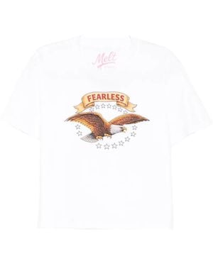 Melt Camiseta Con Águila Estampada - Blanco