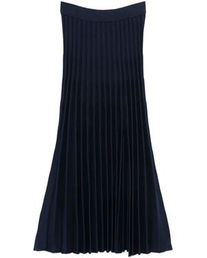 Mrz Pleated Midi Skirt - Blue