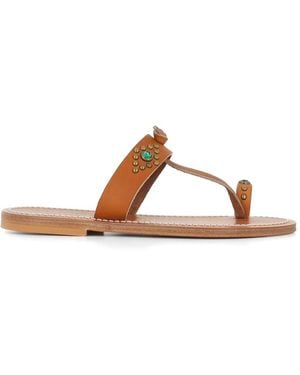 K. Jacques Verzierte Sandalen Mit Zehenriemen - Braun