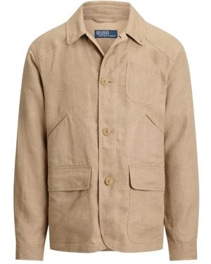 Polo Ralph Lauren Herringbone Pocket Jacket - Natural