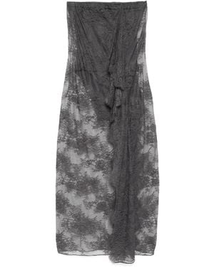 Christopher Esber Floating Lace Dress - Gray