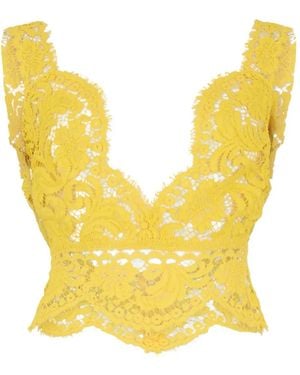 DSquared² Sophie Lace Top - Yellow