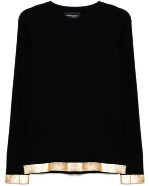 Cynthia Rowley Camiseta con manga larga - Negro