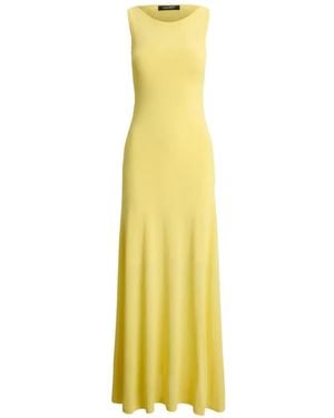 Ralph Lauren Sleeveless Boat-Neck Maxi Dress - Yellow
