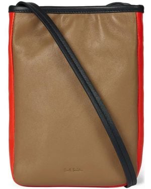 Paul Smith Colourblock Strap Pouch - Brown