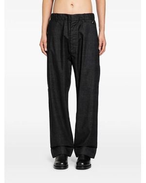 Massimo Osti Studio Pantalones Rectos Con Pinzas - Negro