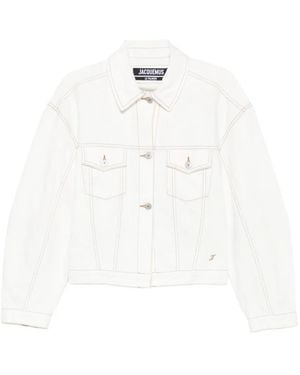 Jacquemus Veste En Jean À Coutures Contrastantes - White