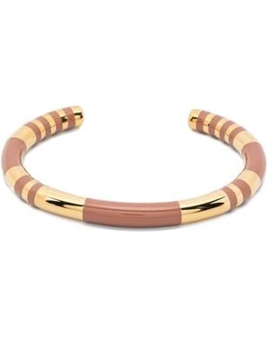 Aurelie Bidermann Positano Striped Bracelet - メタリック