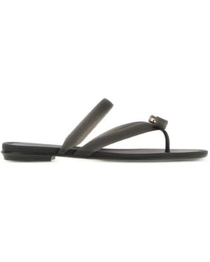Ferragamo Vara Bow Sandals - White
