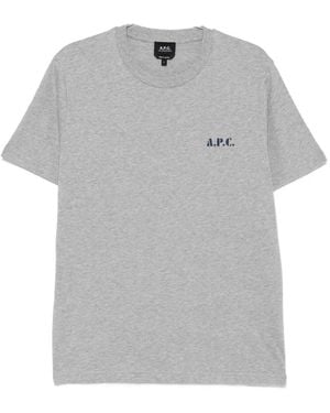 A.P.C. Logo-Print T-Shirt - Grey