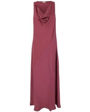 Antonelli Cowl-Neck Sleeveless Dress - Purple