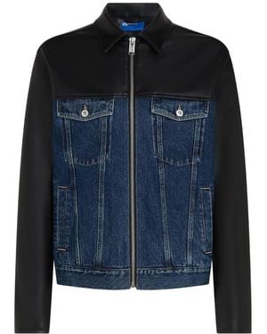 KARL LAGERFELD Panelled Denim Jacket - Blue