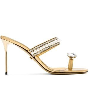Mach & Mach Sandalias Diamond Of Elizabeth - Blanco
