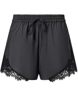 Pinko Shorts Mit Spitzenborten - Schwarz