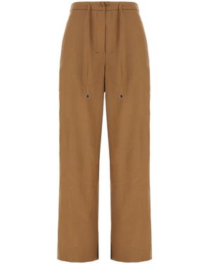 Max Mara Drawstring-Waist Trousers - Brown