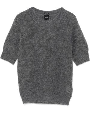 BOSS Jersey De Manga Corta - Gris
